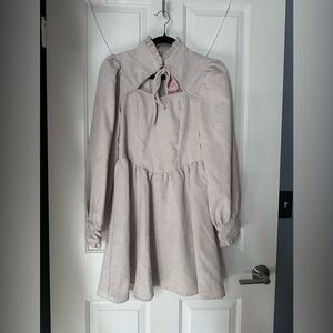 NWT Beige Corduroy Babydoll / Renn Faire Mini Dress